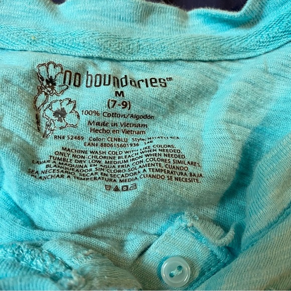 Baby Blue Sheer Vneck - Picture 6 of 8